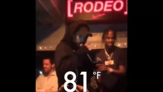 Justin Bieber & Travis Scott perform at Rodeo Album Listening Party, Up & Down NYC September 3 2015