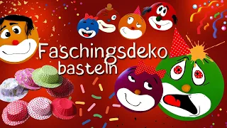 Faschingsdeko basteln - 3 Ideen | Karneval | Basteln mit Kindern