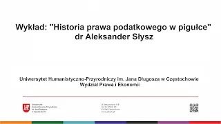 Historia prawa podatkowego w pigułce