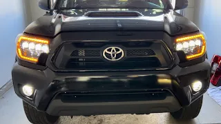 Alpharex Nova LED Headlights completely transform 2nd gen Tacoma front end!