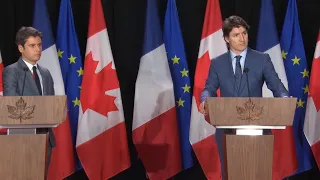 Point de presse du PM Trudeau et du PM français Gabriel Attal à Ottawa – 11 avril 2024