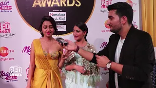 RJ Abhimanyu with Tejaswi Prakash and Surbhi Chandna | Gold Award 2018 |