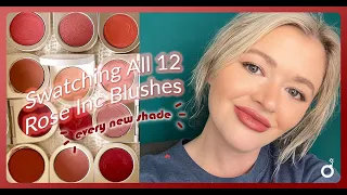 Swatching EVERY Rose Inc Blush (6 NEW shades!) + Full Face of Rose Inc | BombshelRebeka