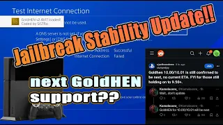 PS4 PPPwn Jailbreak stability update | more goldhen support??