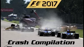 F1 2017 Game - Crash Compilation