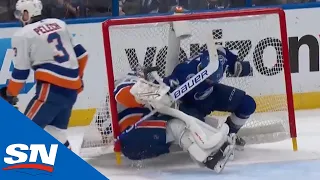 Islanders Score After Brayden Point Receives Questionable Goaltender Interference Penalty