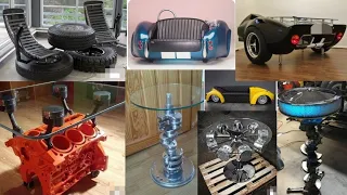car furniture ideas | homemade decor using car parts | auto parts furniture | Diy craft ideas