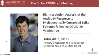 John Altin: Analysis of Antibody Response to Conserved Spike Epitopes Following COVID-19 Vaccination