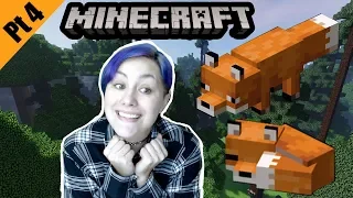 Catching Foxes And TOTALLY Not Killing Them! Minecraft Let's Play Pt 4!