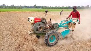 Amazing power tiller engine starting techniques - Amazing machine start (Part=73)