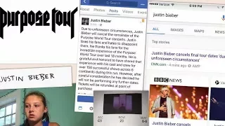 JUSTIN BIEBER CANCELS THE REST IF HIS PURPOSE WORLD TOUR😭