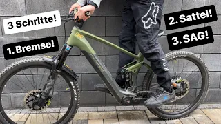 3 Schritte zum Perfekt eingestellten E-MTB ! Dämpfer/Gabel richtig auf dein Gewicht einstellen !