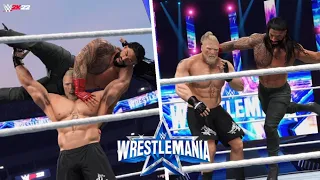 WWE 2K22: Roman Reigns vs Brock Lesnar | Wrestlemania 38 Prediction Highlights
