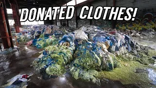 Mounds of Donated Clothes LEFT TO ROT Inside Abandoned Factory