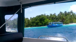 Мальдивы. На катере из аэропорта, трансфер на райский остров Fihalhohi. Maldives. Island transfer.