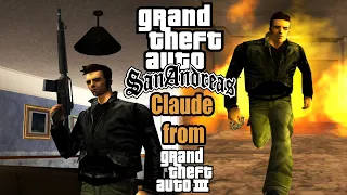 Claude from GTA 3 in GTA San Andreas (Mod)