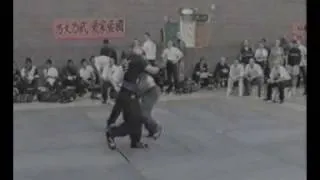 Tai Chi Chuan (Taijiquan) used in full contact fighting; using push on an opponent.