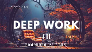 📚4H - 25/5 min POMODORO⏳- Relaxing LOFI MUSIC 🎶 Deep Work + Deep Focus 🎧 - Work/ Study with Me