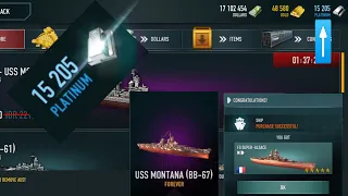 Battle Of Warships | PART 1.open container with 15K platinum .welcome FS SUPER-ALSACE & USS MONTANA.