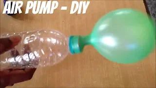 air pump using plastic bottle for balloons inflated | DIY | best out of waste | howtofunda