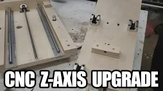 Upgrading the Z-Axis Linear rails on my Homemade CNC Router