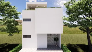 LA MEJOR CASA MINIMALISTA CON JARDÍN LATERAL DE 7X15m  3 dormitorios