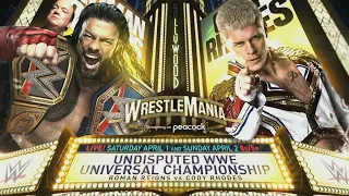 WWE 2K23 WrestleMania Rhodes v Reigns Sim