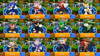 SONIC DASH - SONIC VS AMY KNUCKLES TAILS CHARMY SHADOW JET VECTOR CREAM BLAZE ROUGE