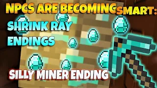 ROBLOX NPCs are becoming smart: SHRINK RAY ENDINGS - SILLY MINER ENDING