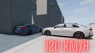 Toyota Camry 3.5 vs Kia K5 GT 2.5💥 BeamNG.drive CRASH test