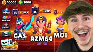 CES PROS DE BRAWL STARS M’INVITE !! (Ft. Rzm64 & Gas)