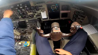 BAe ATP Co-Pilots Point of View | Full Cockpit and ATC Communication