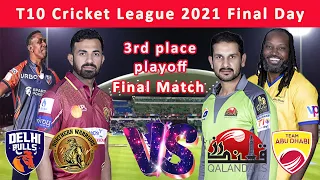 T10 Cricket League 2021 3rd place playoff And Final Match Schedule