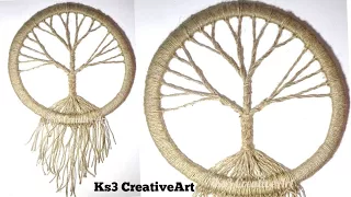 DIY Vintage tree Dream Catcher| room decoration ideas | Jute Craft | easy craft