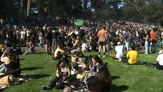 Scrapped 420 Hippie Hill event doesn't stop crowd from lighting up in Golden Gate Park