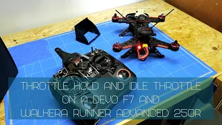 Throttle Hold & Idle Throttle on a Devo F7 & Walkera Runner Advanced 250R GPS