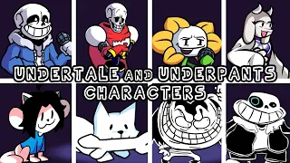 FNF Atrocity but Every Turn UNDERTALE and UNDERPANTS Character Sings It