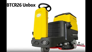 BTCR26 Ride-On Industrial Floor Scrubber Unbox