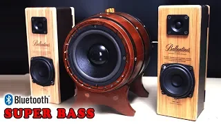 Recycle Wine box cover into 100W Bluetooth speaker system