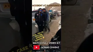 Accident at khardung la due to altitude mountain sickness #ladakh #ladakhaccident #youtubeshorts