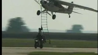 World's Only Motorcycle to Airplane Transfer - Kyle Franklin