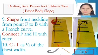 9-Dressmaking " Drafting Basic Front Pattern for Children's Wear"