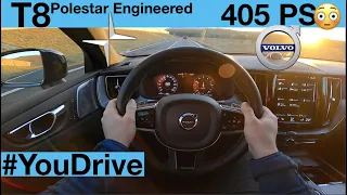 Volvo XC60 T8 Polestar Engineered (405 PS) POV Test Drive + Acceleration 0-200 km/h