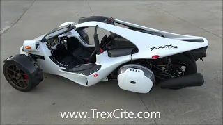2021 T-rex RR Arctic White with Black Frame & Red Seatbelts www.TrexCite.com