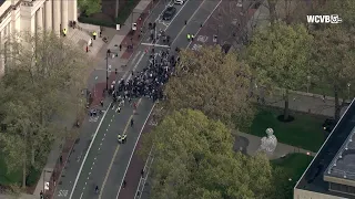 Mass. Ave. blocked by pro-Palestinian protesters at MIT campus