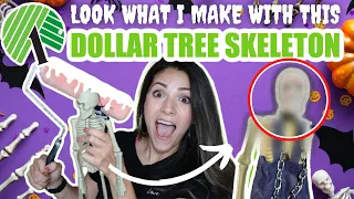 🤯 YOU WON'T BELIEVE WHAT I MADE WITH DOLLAR TREE SKELETONS 💀 | DIY DOLLAR TREE HALLOWEEN HACKS