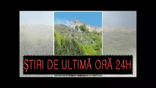 Incendiu de vegetație lângă Cetatea Poenari din județul Argeș