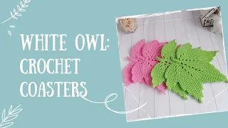 Cozy Crochet Placemat Set with Stylish Leaf  #crochetcoaster #tabledecoration #crochetdecoration
