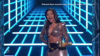 Video: Cardi B plugs fashion line during Billboard acceptance speech