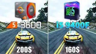 Ryzen 5 3600 vs i5 9400F Test in 9 Games